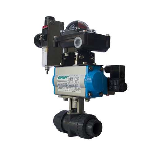 【BERSST】氣動UPVC球閥帶限位開關電磁閥